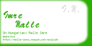 imre malle business card